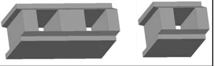 Gambar 3. Bentuk Lockbrick Modular Tlb-1 dan Tlb-2 Sumber: Habsya, 2010 