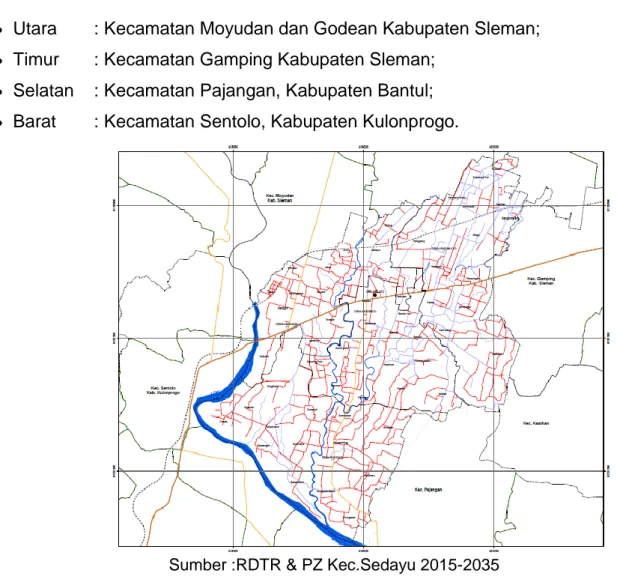 Gambar I-1  Peta Administrasi Kecamatan Sedayu