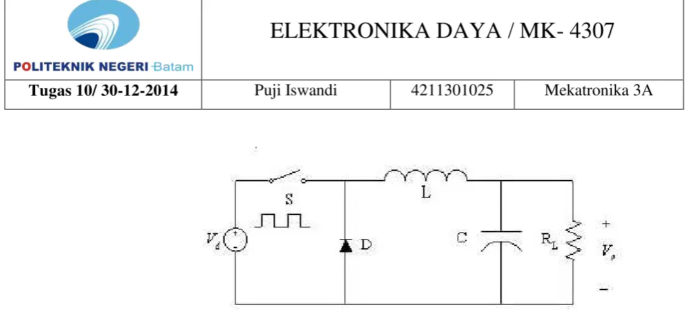 Gambar 2. Rangkaian Dasar Boost Konverter 