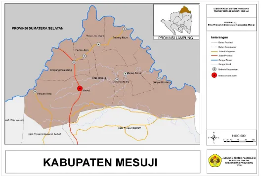 Gambar 4.2 Peta Administrasi Kabupaten Mesuji
