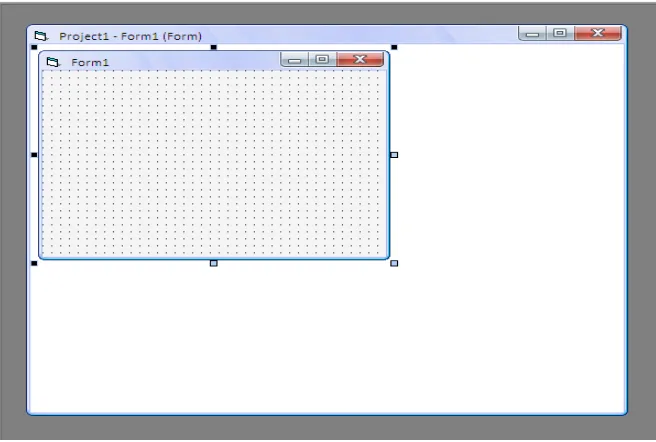 Gambar 2.7  Tampilan Jendela Form  pada Visual Basic 6.0 