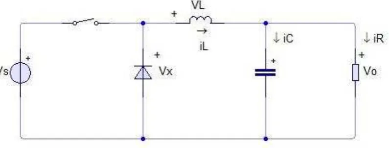 Gambar 1. Rangkaian Buck Converter 