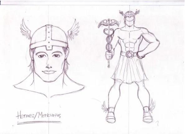 Gambar 3.8. Desain Karakter Hermes 