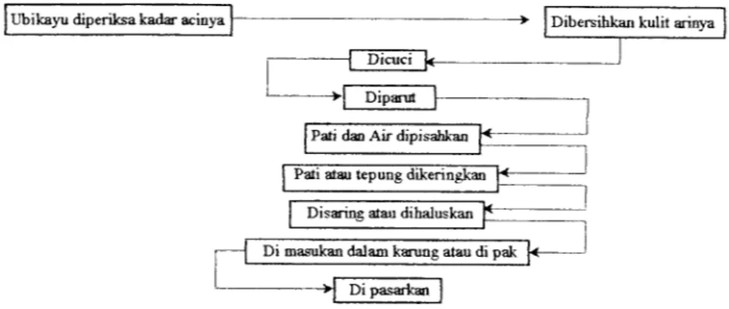 Gambar 2.3. Prosedur Pembuatan Tepung Tapioka Sumber : PT Multi Agro Corp.