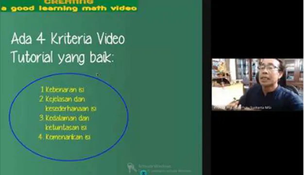 Gambar  1:  Pelaksanaan  Pelatihan  Pembuatan  Konten E-Learning, berupa video tutorial