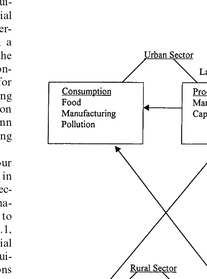 Fig. 1. Relations between urban and rural sectors.