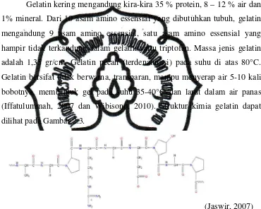 Gambar 2.3. Struktur Kimia Gelatin 