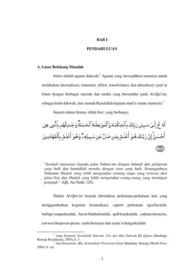 BAB I PENDAHULUAN. Islam Dengan Berbagai Metode Dan Media Yang ...