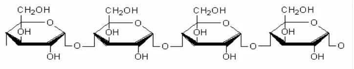 Gambar 1. Struktur kimia Amilosa (Anonimous, 2009) 