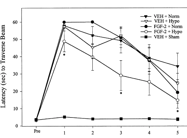 Fig. 1. Mean arterial blood pressure (MABP) data before and 4 h after the injury in all the animal groups