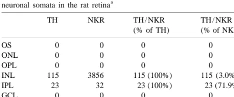 Table 1Comparison of TH single-, NKR single-, and TH/NKR double-labeled