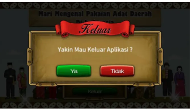 Gambar 12. Tampilan Halaman Keluar 