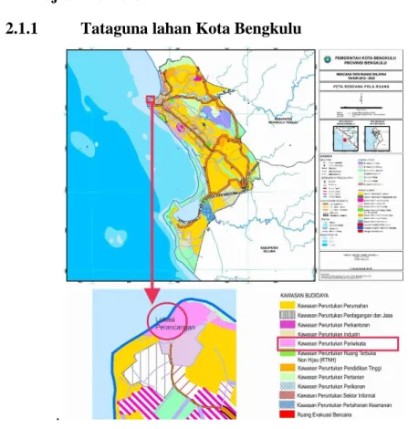 Gambar  2.1: Peta Rancangan Pola Ruang RTRW 2012-2032 Prov. Bengkulu  