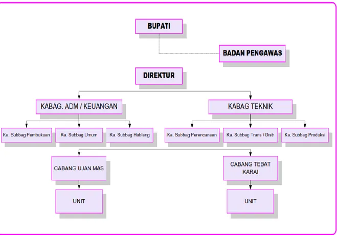 Gambar 6.2  Struktur Organisasi PDAM Kabupaten Kepahiang 