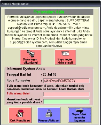 Gambar 9.5. Form Maintenance 