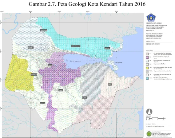 Gambar 2.7. Peta Geologi Kota Kendari Tahun 2016