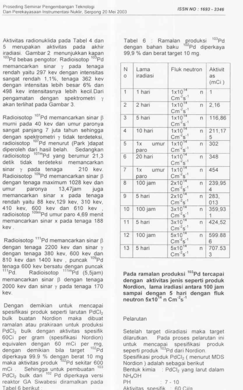 Tabel 6 berikut .