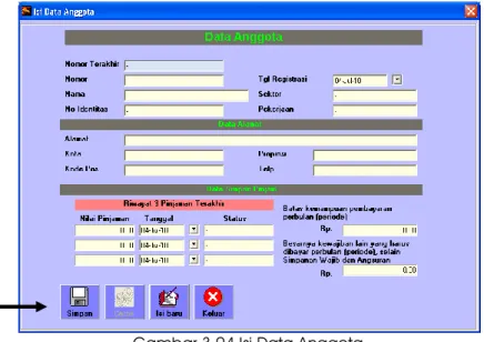 Gambar 3.04 Isi Data Anggota 