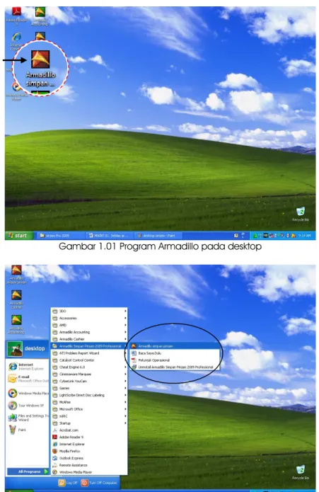 Gambar 1.02. Program Armadillo pada program files Gambar shortcut 