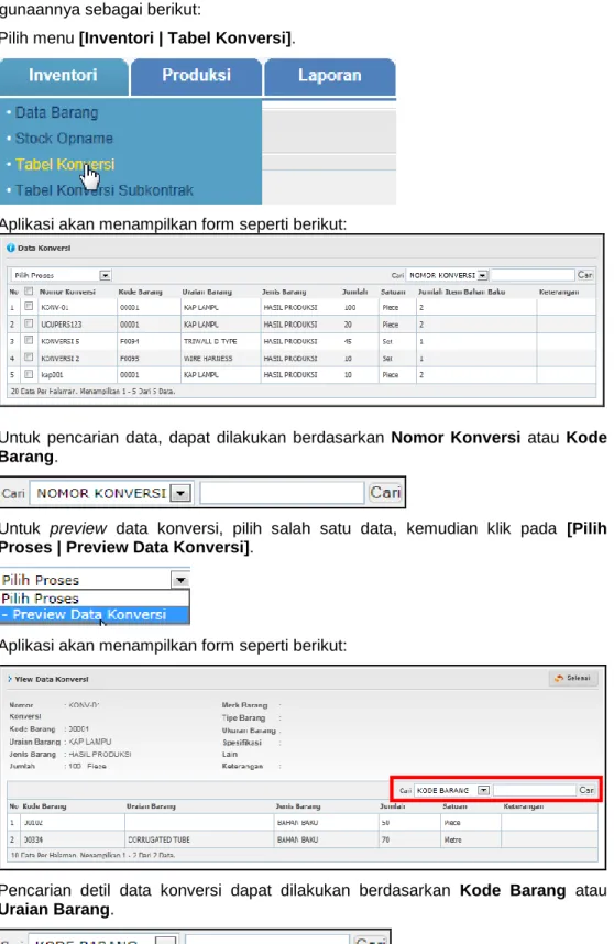 Tabel Konversi 