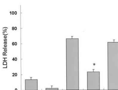 Figure 5. Protective effects of nicotine on the �-amyloid (A�)-induced cytotoxicity in primary neuronal cells