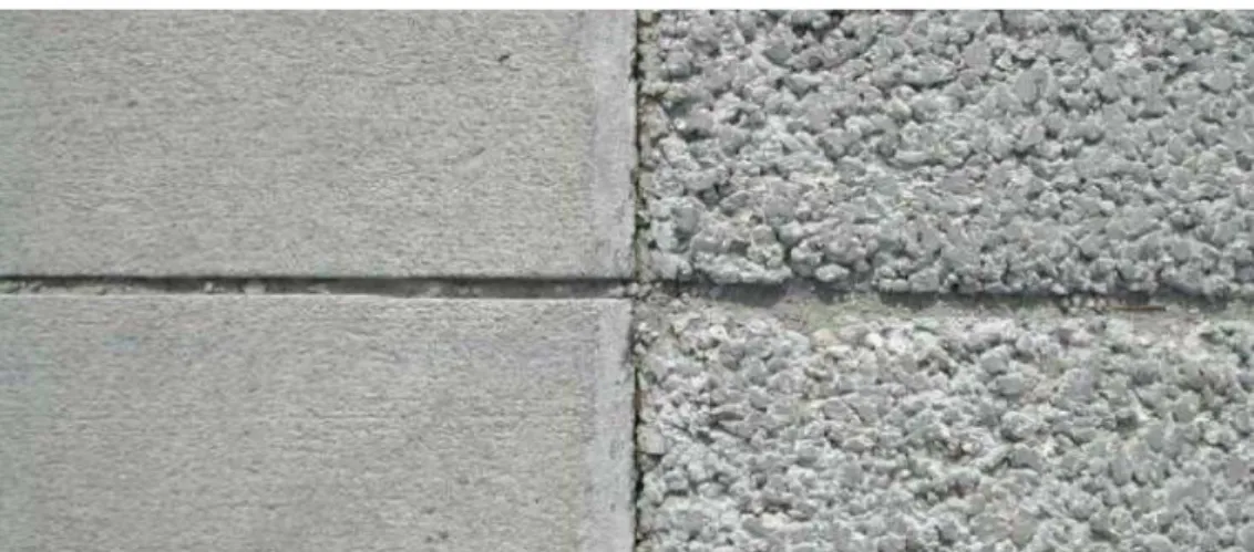 Gambar 1.Perbedaan Tekstur Permukaan Beton Berpori Dengan Beton Normal  (Sumber: Florida Concrete &amp; Product Assosiation) 
