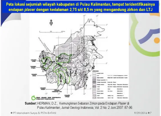 Tabel 1 . Sumberdaya hipotetik zirkon terukur di Kalimantan Tengah