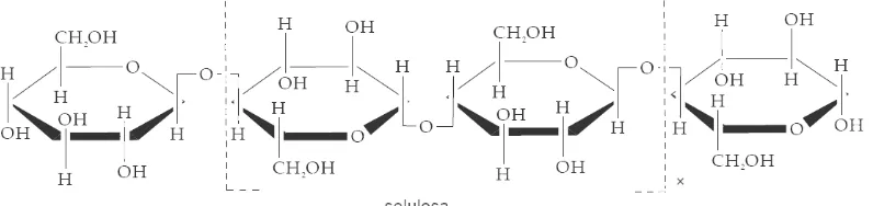 Gambar 2.2 Struktur Selulosa (Gortner, 1938) 