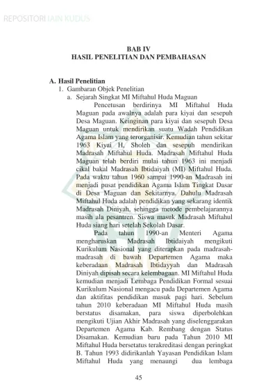 BAB IV HASIL PENELITIAN DAN PEMBAHASAN A.