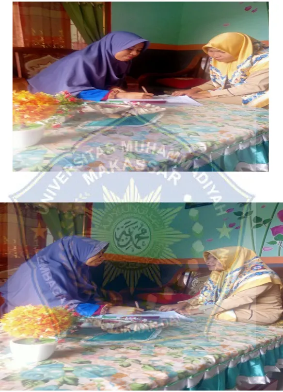 Gambar  3  :  Wawancara  Langsung  Dengan  Ibu  Fatmawati,  S.Pd.I.,  Guru 