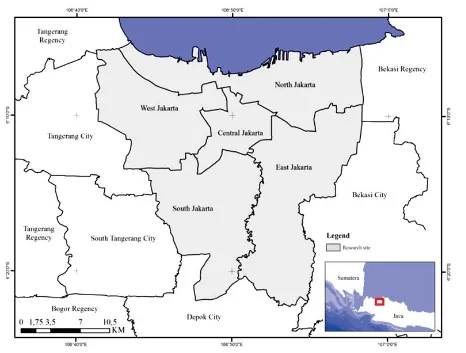 Figure 1. Research location in DKI Jakarta.