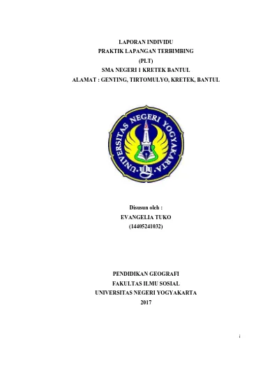 PENUTUP - LAPORAN INDIVIDU PRAKTIK LAPANGAN TERBIMBING (PLT) SMA NEGERI ...