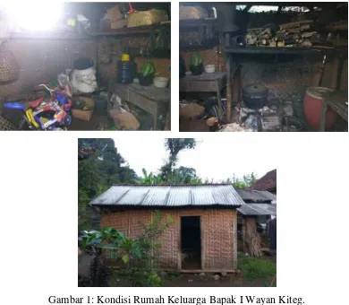Gambar 1: Kondisi Rumah Keluarga Bapak I Wayan Kiteg. 