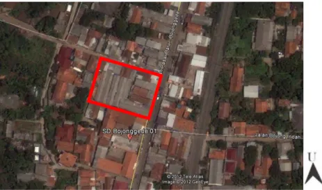 Gambar 1. 2. Lokasi Pasar Bojonggede  Sumber: maps.google.com 2012 