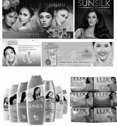 Gambar 3. Beberapa contoh iklan pembalut dan obat pereda nyeri Feminax di Indonesia.