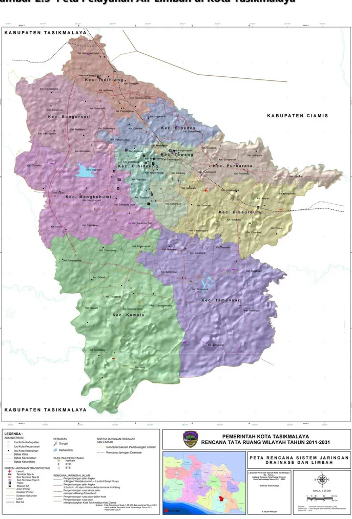 Gambar 2.3  Peta Pelayanan Air Limbah di Kota Tasikmalaya 