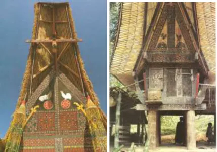 Gambar 2.3 Rumah Tradisional Tongkonan Toraja  (Sumber :”Toraja Indonesia‟s Mountain Eden”) 