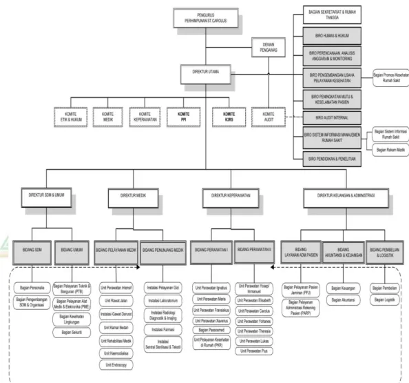 Gambar 4.2 Struktur Organisasi RS. St. Carolus Jakarta 