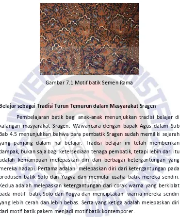 Gambar 7.1 Motif batik Semen Rama 