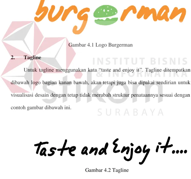 Gambar 4.1 Logo Burgerman  2.  Tagline 