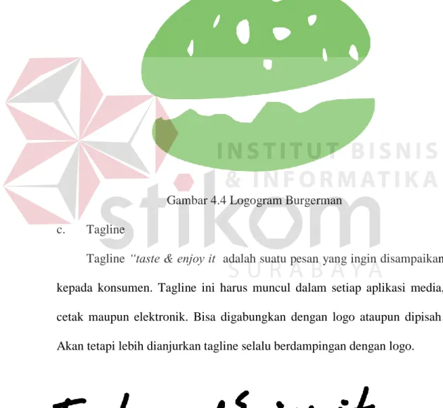 Gambar 4.4 Logogram Burgerman  c.  Tagline 