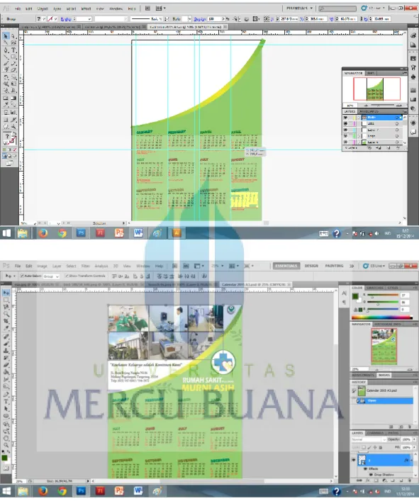 Gambar 4.11  Perancangan desain untuk kalender 