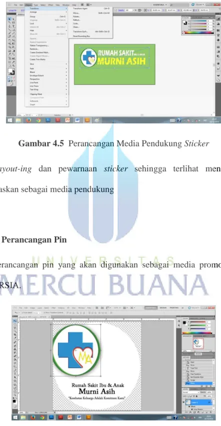 Gambar 4.5  Perancangan Media Pendukung Sticker 
