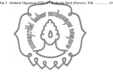 Gambar.5 : Struktur Organisasi P2K3 PT Krakatau Steel (Persero), Tbk  ...............