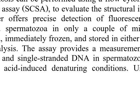 Fig. 7. Illustrated scattergram of the distribution of spermatozoa, based on green and red fluorescence