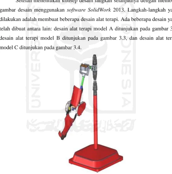 Gambar 3. 2 Desain Alat Terapi Model A 