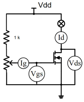Gambar 3. Rangkaian MOSFET