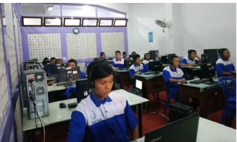 Gambar 2. Kegiatan Praktek Komputer di SMK Widyagama Malang 