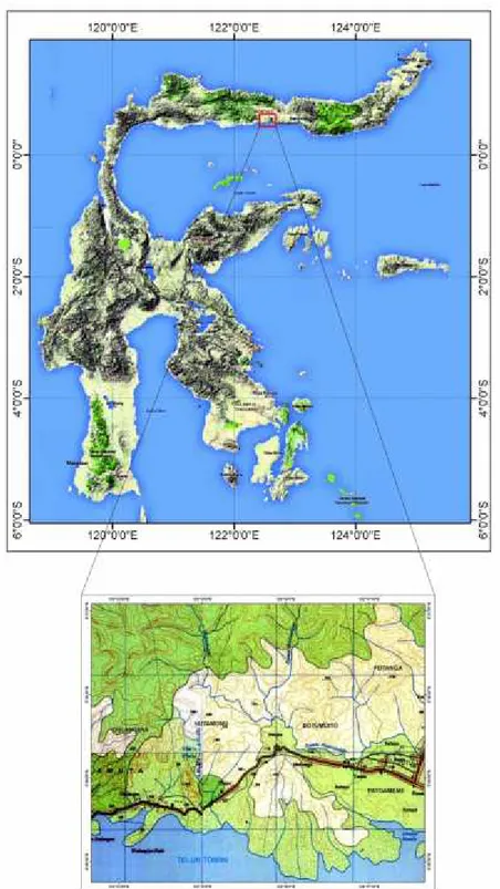 Gambar 1.1 Peta lokasi daerah penelitian (Bakosurtanal, 1991)