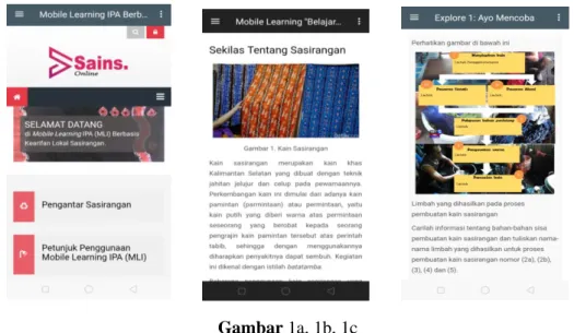 Tabel 3. Hasil Validasi Mobile Learning Sasirangan oleh Ahli Media 
